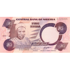 P24g Nigeria - 5 Naira Year 2001